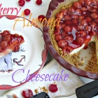 Cherry Almond Cheesecake #FoodieFriday