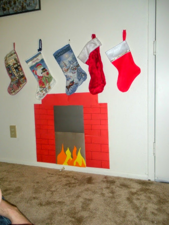 Despite modest living conditions, a little creativity is all it takes to bring a chimney to life for the holidays.