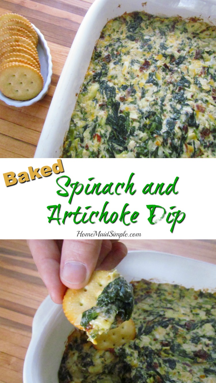 Try this Baked Spinach and Artichoke Dip for your next big gathering!