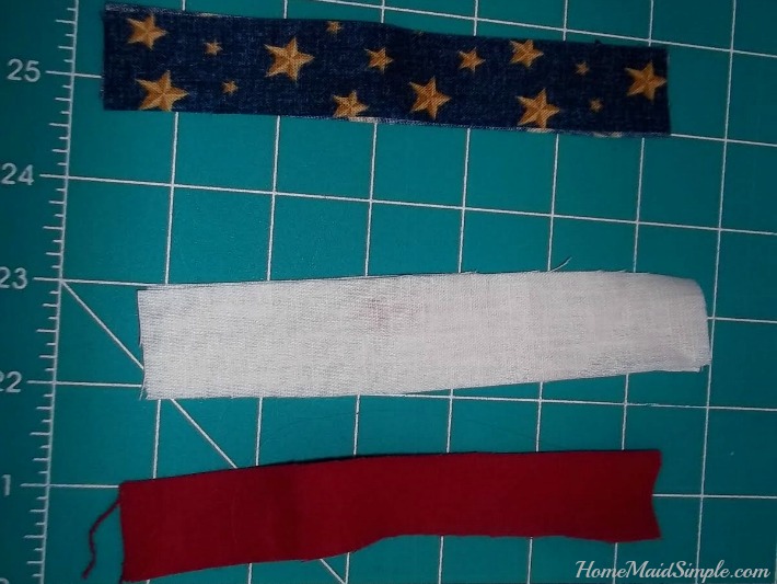 1x6 inch fabric strips for a Rag Wreath