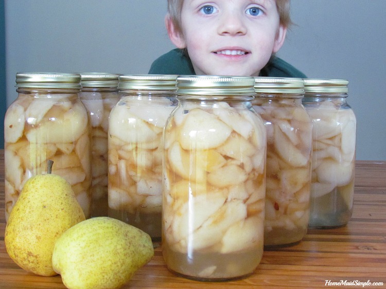 kids love home canned pears!