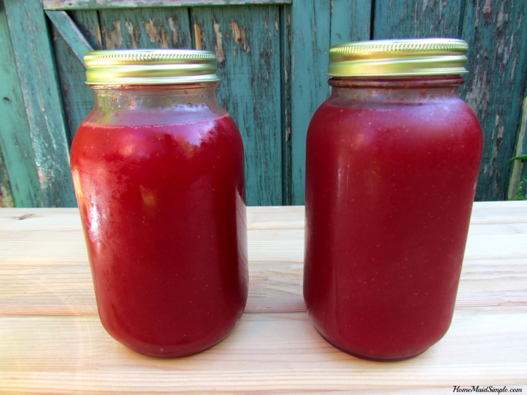 Homemade Strawberry Lemonade Concentrate.