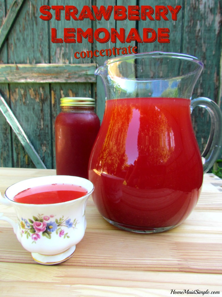 Enjoy a refreshing glass of lemonade all year long with this Strawberry Lemonade Concentrate.