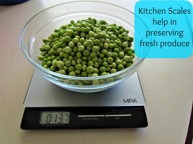 Weigh produce before storing it. 