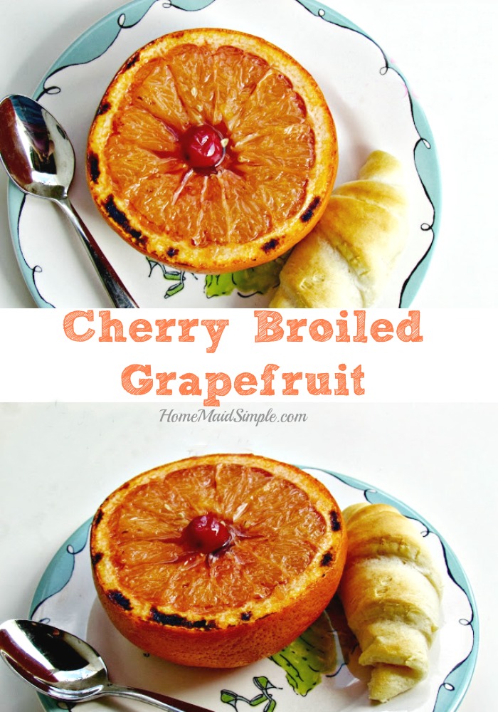 Best breakfast ever! Cherry Broiled Grapefruit