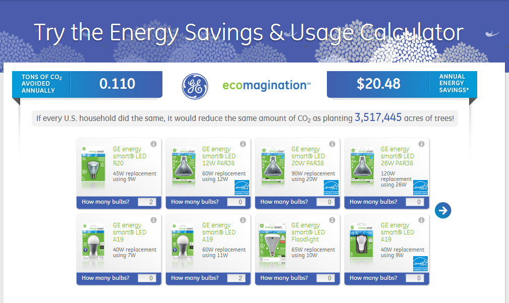 Energy Savings Calculator #LEDSavings #shop #cbias