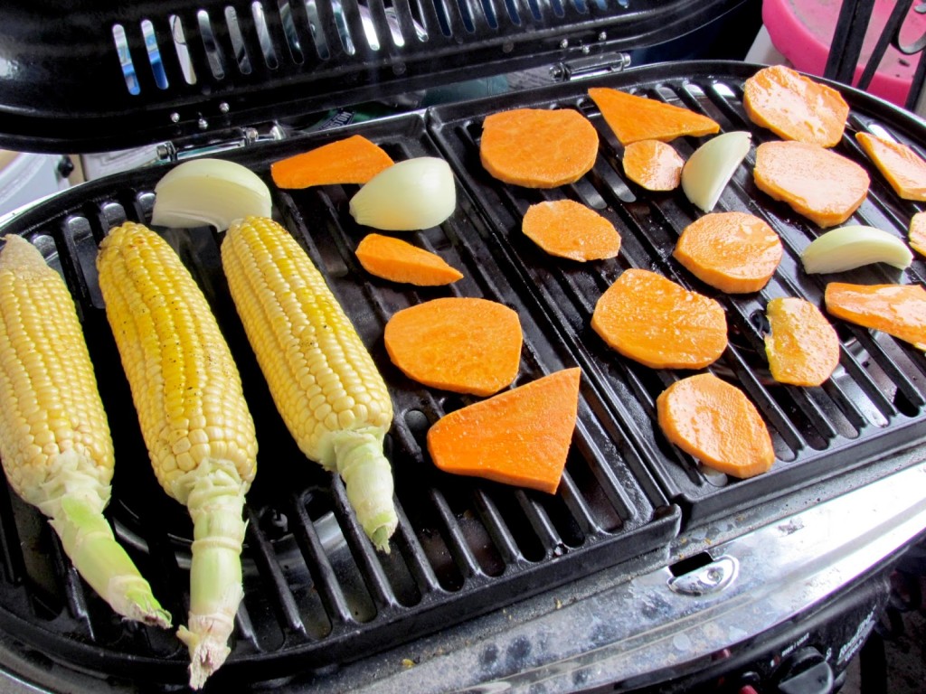 Grilled Hash - Corn on the cob, Sweet Potato, Onion Quarters #shop #StartYourGrill