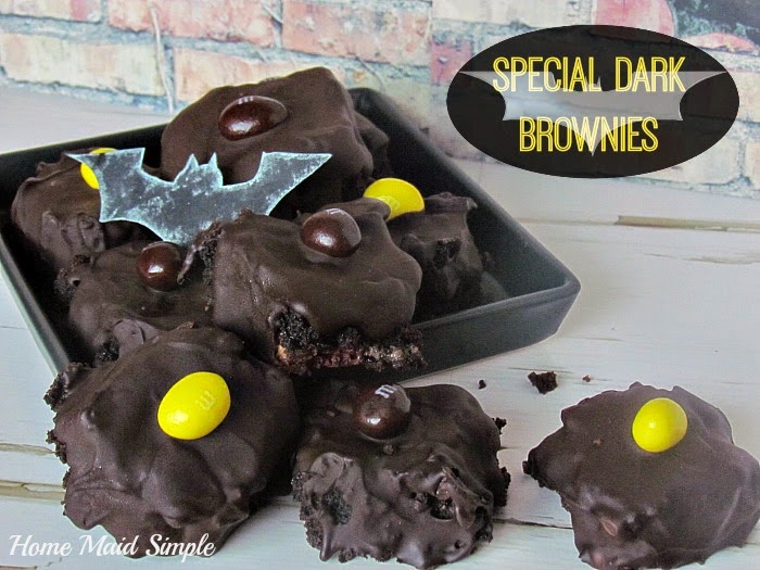 The Dark Knight's Special Dark Brownies with M&M's® #MovieNight4Less #ad
