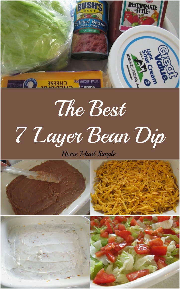 The best 7 Layer Bean Dip. Perfect for Game Day!