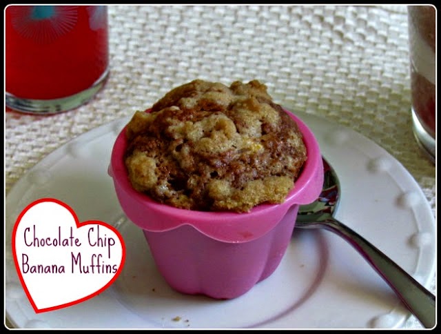 Chocolate Chip Banana Muffins for a ready to eat Daylight Savings Time breakfast.