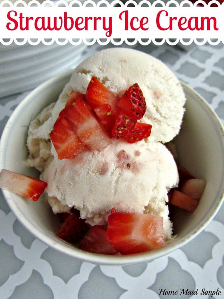 Strawberry Ice Cream. Lower Sugar Option