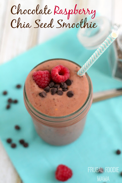 This creamy & healthy Chocolate Raspberry Chia Seed Smoothie only tastes like a decadent treat. 