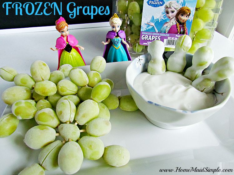 FROZEN grapes and yogurt make kids happy #DisneyFROZENGoesFresh ad