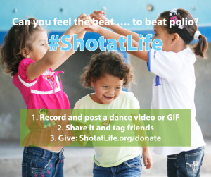 Can you feel the beat...to beat polio? Donate to Shot@Life and help eradicate polio for good