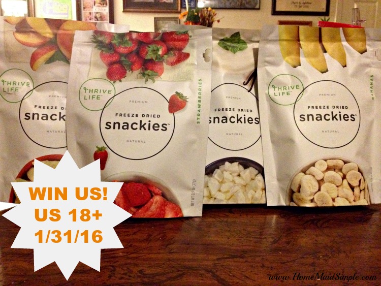 Win a box of Thrive Snackies