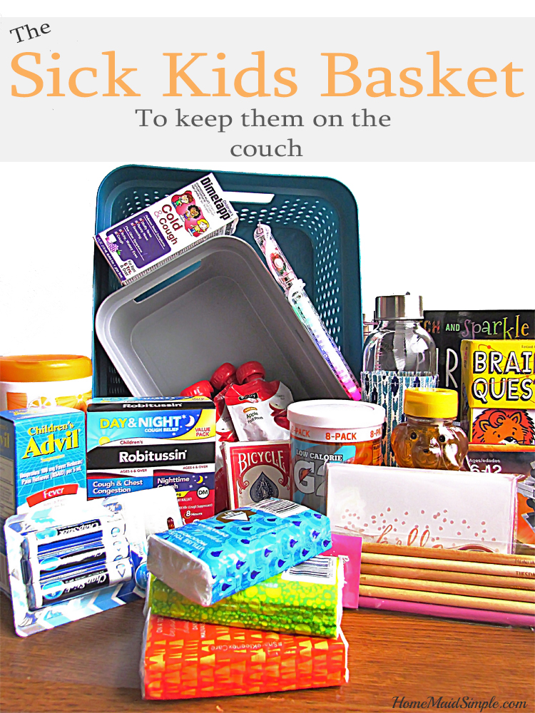 Keep sick kids resting with this sick kids basket 