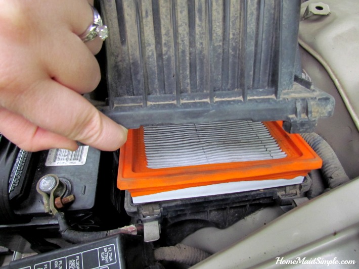Replace air filter for a clean drive #summercarcare #ad