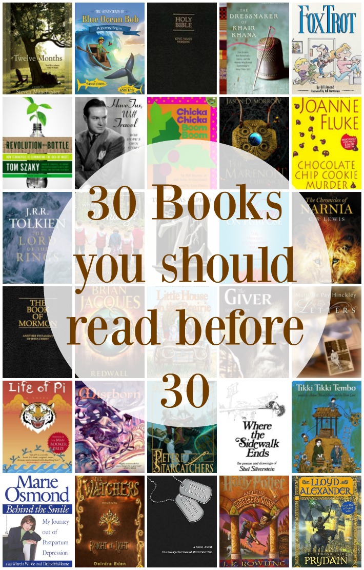 30 books you should read before 30. 