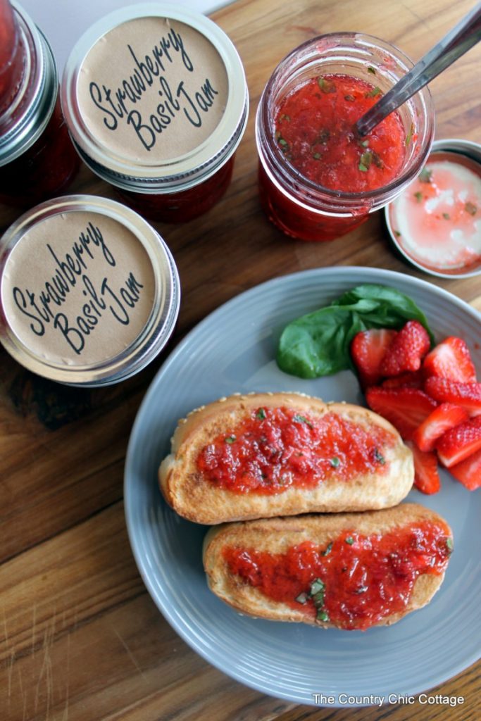 Strawberry Basil Jam from the Country Chic Cottage