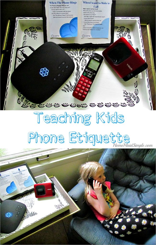 Teach kids phone etiquette with the Ooma Telo. #ad #HelloOomaSavings