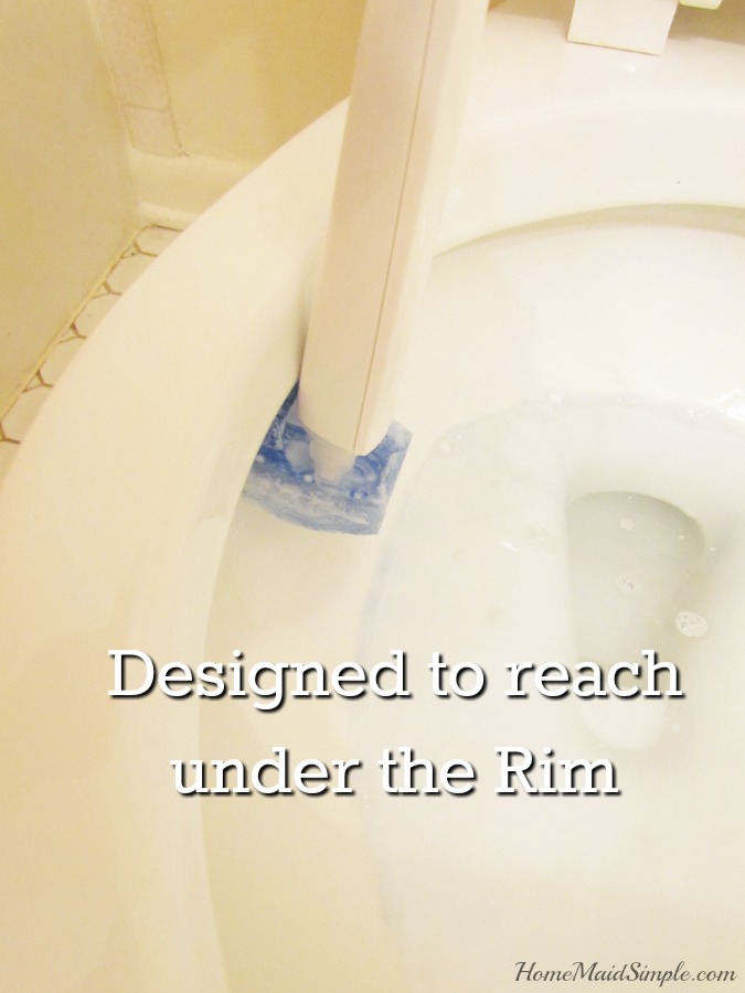 New Scotch-Brite® Disposable Toilet Scrubber is designed to reach under the rim! #ScrubTheMess #ad