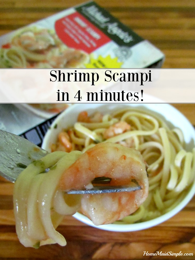 Stop working so hard! Michael Angelo's Shrimp Scampi is ready in the microwave in just 4 minutes and tastes amazing! ad