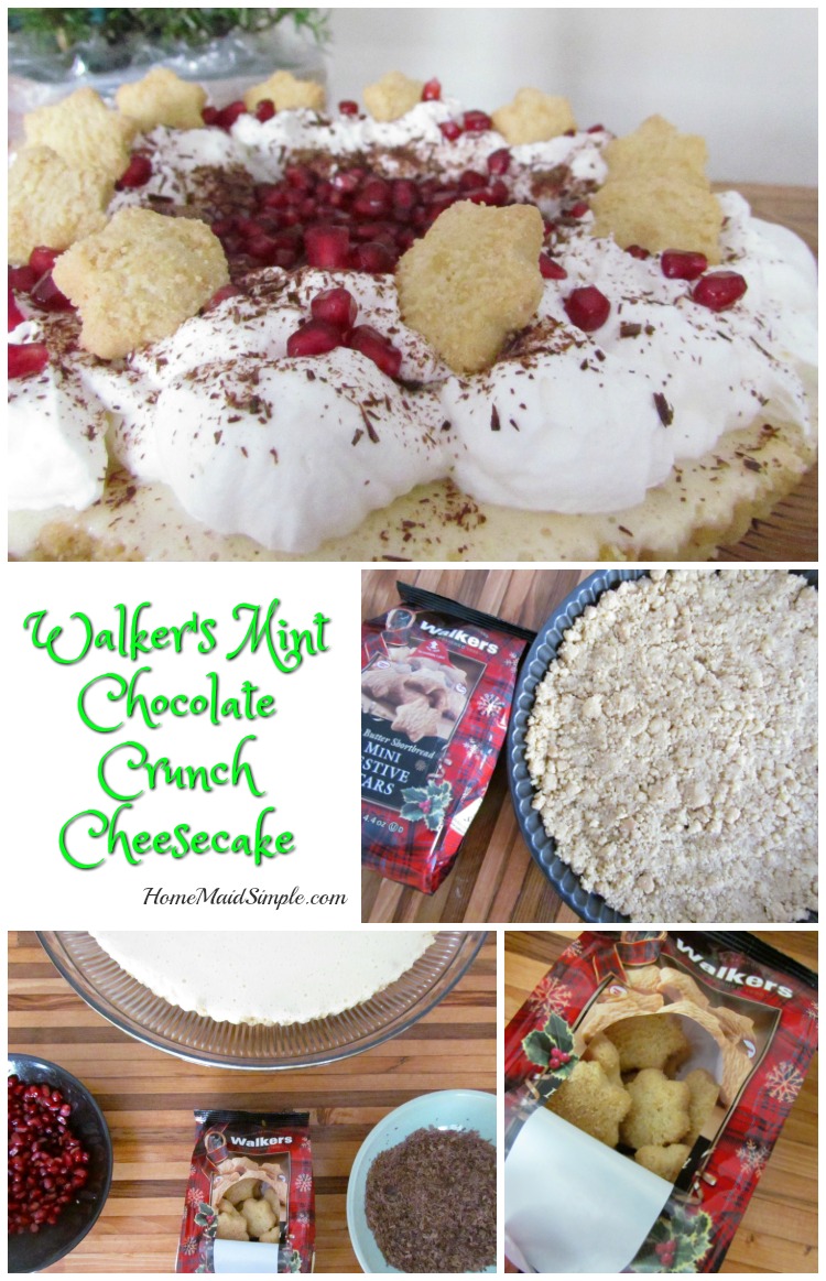 Walkers Mint Chocolate Crunch Cheesecake is the perfect festive dessert this holiday season.