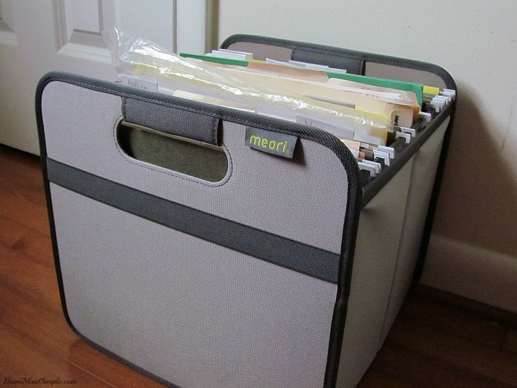 Organize your work files with meori filing box. ad