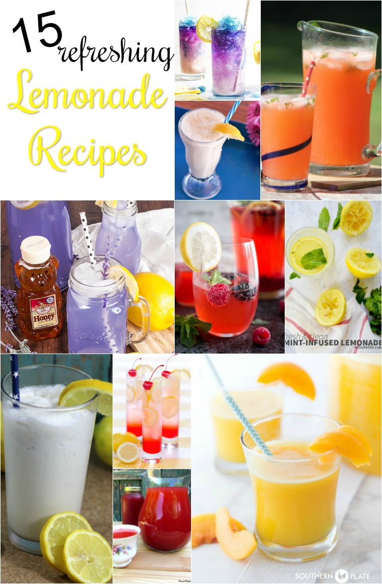 15 refreshing lemonade recipes for a summer full of lemonade stands.