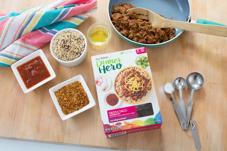 Be a Dinner Hero with Revolution Foods Fiesta Taco. ad