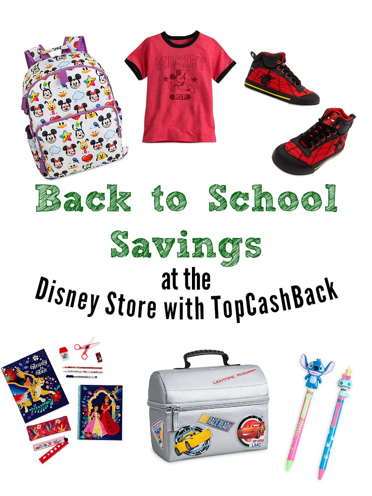 Get Back to School Savings at the Disney Store with TopCashBack. ad