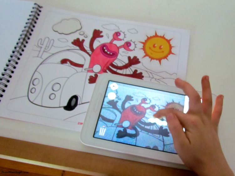 ZipIt Interactive Coloring and Activity Book. ad