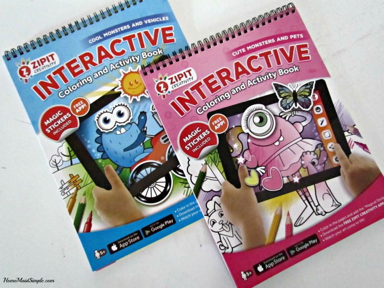 ZipIt Interactive Coloring and Activity Book. ad