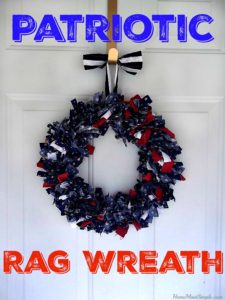 Show your Patriotism with this Patriotic Rag Wreath