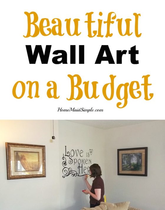Budget Wall Art Love Is Spoken Here Home Maid Simple
