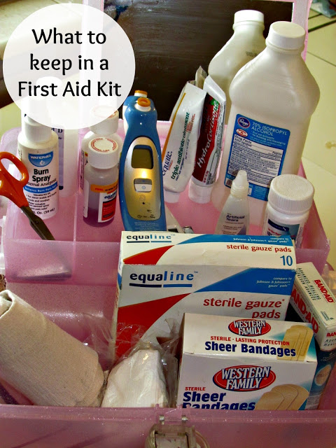 What to keep in a first aid kit