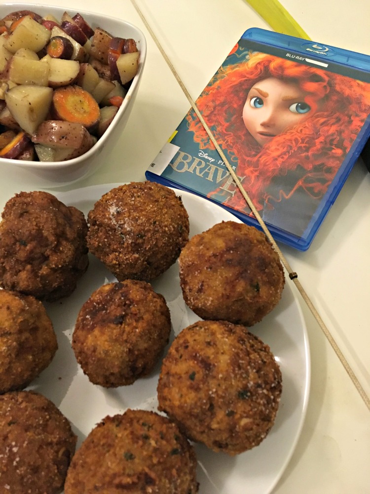 Make it a family movie night with this recipe for Scotch Eggs and the movie Brave.