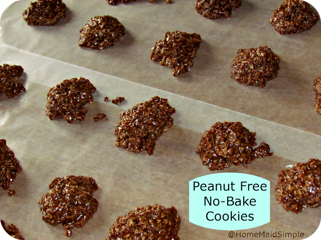 Peanut Free No Bake Cookies