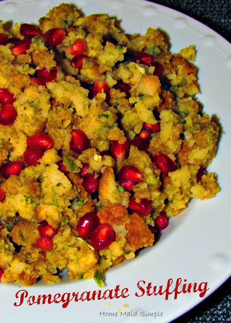 Easy Pomegranate Stuffing using Stovetop.