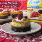 Raspberry Marbled Mini Cheesecakes #Moms4JNJConsumer #ad