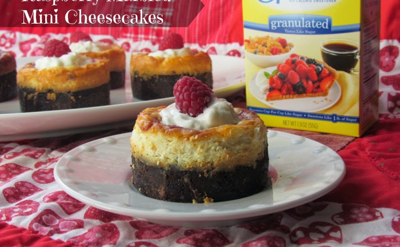 Raspberry Marbled Mini Cheesecakes #Moms4JNJConsumer #ad