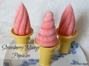 Strawberry Mango popsicles