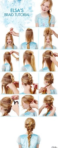 Elsa and Anna Hairstyles from Frozen