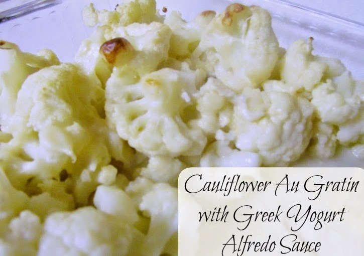 Cauliflower Au Gratin from The Greek Yogurt Alfredo Sauce Cookbook