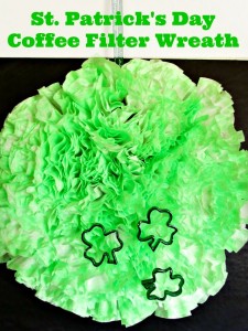St Patricks Coffee Filter Wreath