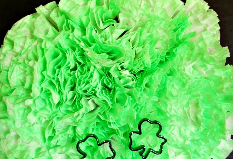 St Patricks Day Coffee Filter Wreath