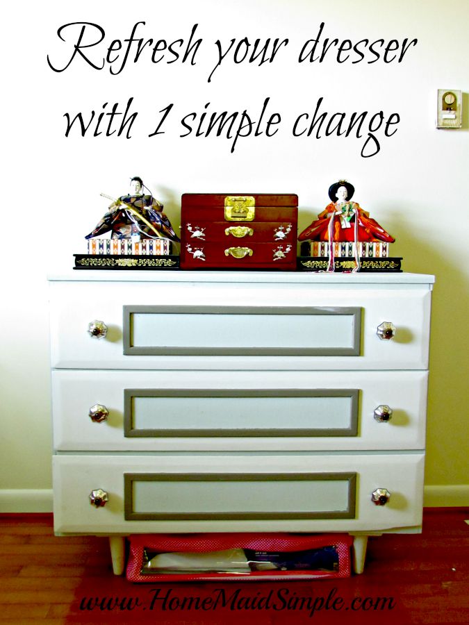 Refinish a dresser with 1 simple change