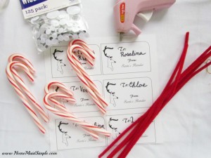 All you need to make Candy Cane Reindeer