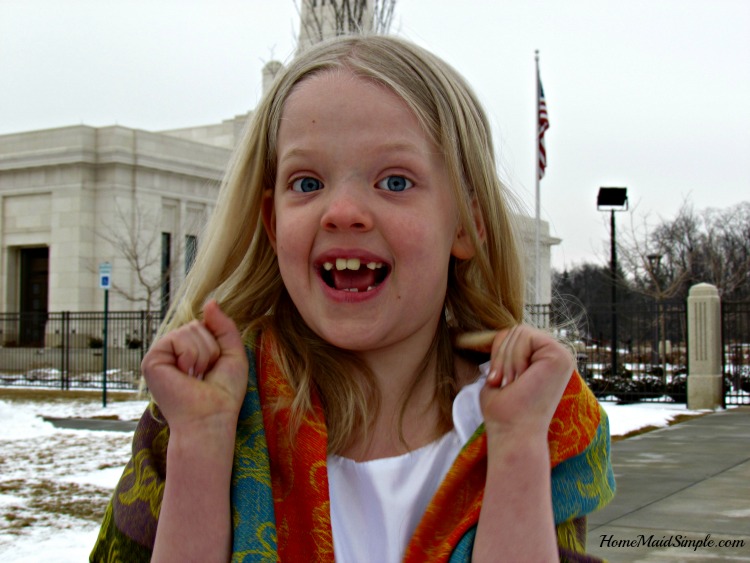 Chloe was so excited for her baptism.