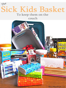 Keep sick kids resting with this sick kids basket